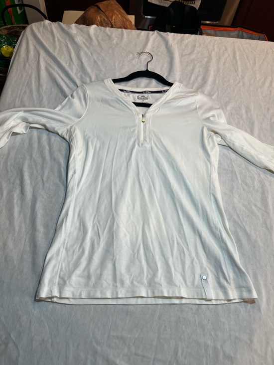 Ralph Lauren Tops - Long Sleeve White Ralph Lauren Top with Zip size medium